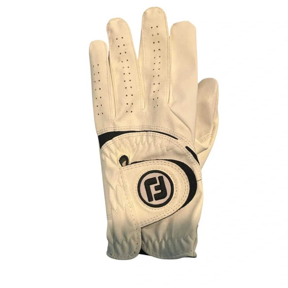 FJ Footjoy Womens ML WeatherSof Golf Glove Left Hand White Black Golfing Sports